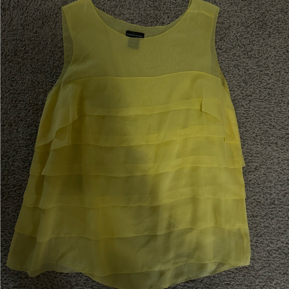 Beautiful yellow silk shirt